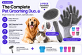 Pet Grooming Duo — Comb + Grooming Gloves