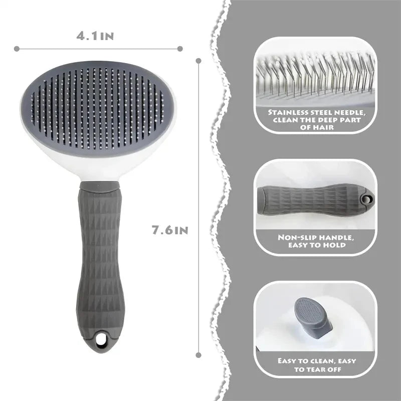 VIBOW Self-Cleaning Pet Grooming Comb
