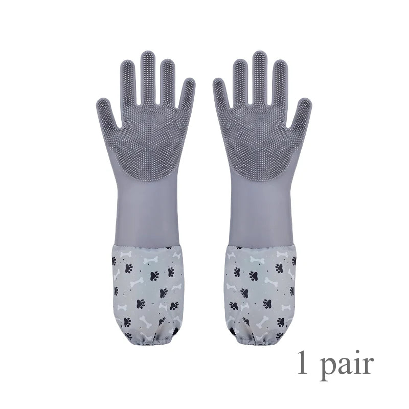 VIBOW Silicone Pet Grooming Gloves