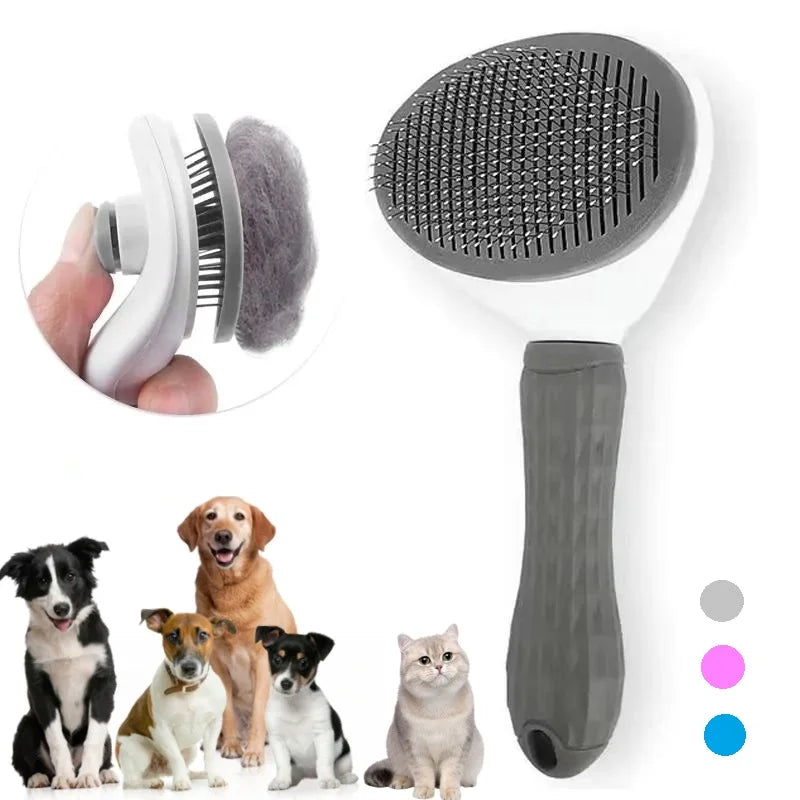 VIBOW self-cleaning pet grooming comb