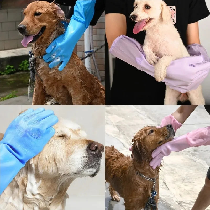 VIBOW Silicone Pet Grooming Gloves