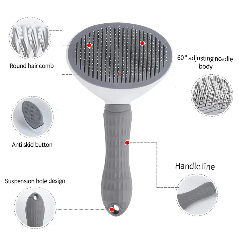 VIBOW Self-Cleaning Pet Grooming Comb